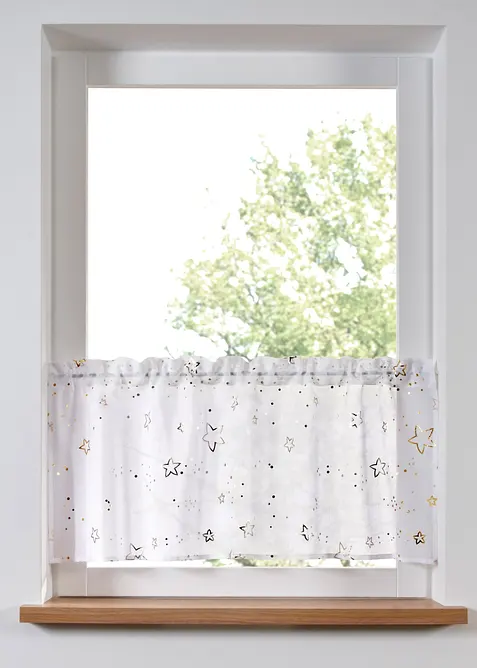 Brise-bise &agrave; imprim&eacute; &eacute;toiles brillant, bonprix