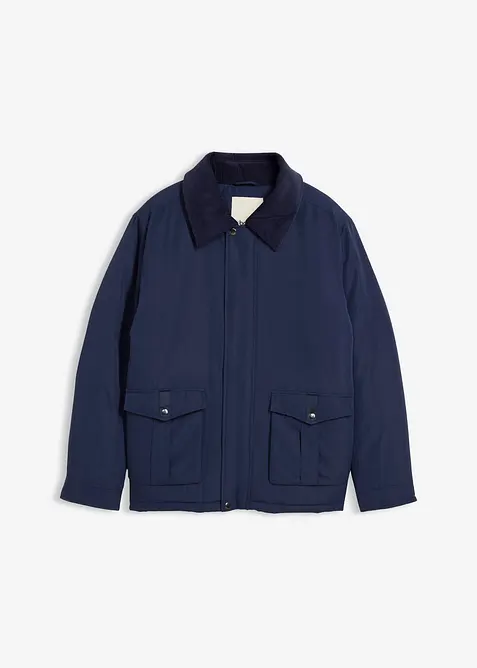 Blouson rembourré pour l’hiver avec col en velours côtelé, bonprix