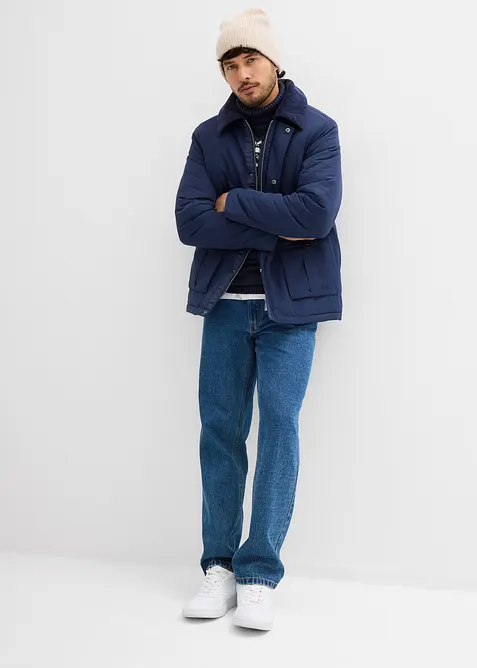 Blouson rembourré pour l’hiver avec col en velours côtelé, bonprix