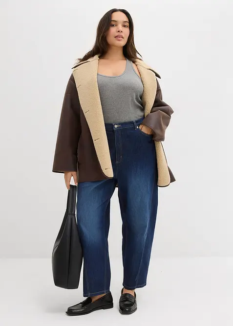 Jean baggy taille haute, bonprix