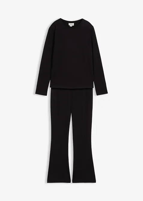 T-shirt manches longues et pantalon en jersey (ens. 2 pces), bonprix