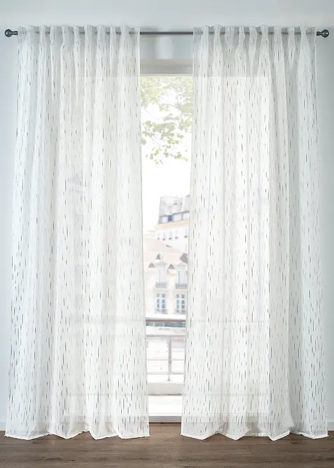 Voilage en batiste à imprimé brillant, aussi en XXL (1 pce), bonprix