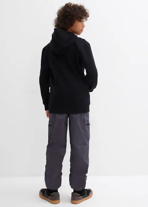 Pantalon cargo thermique doublé jersey, loose, bonprix