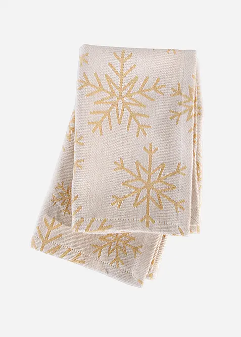 Lot de 2 serviettes de table en jacquard coton, bonprix