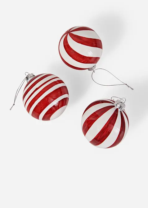Lot de 3 boules de No&euml;l, bonprix