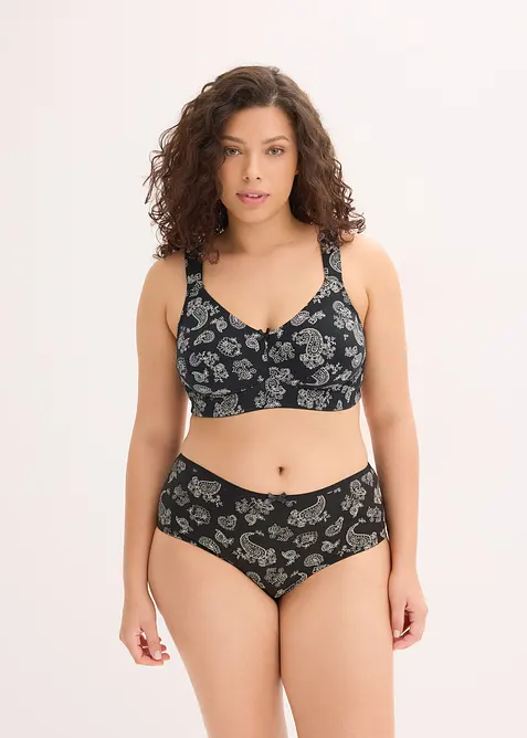 Lot de 3 soutiens-gorge coton sans armatures, bonprix