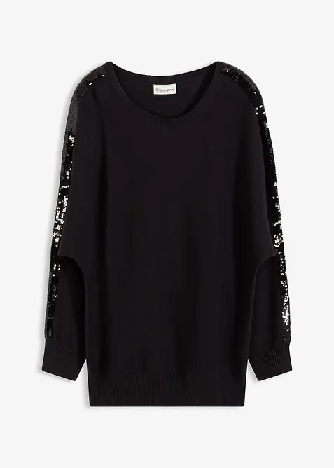 Pull en fine maille à sequins, bonprix