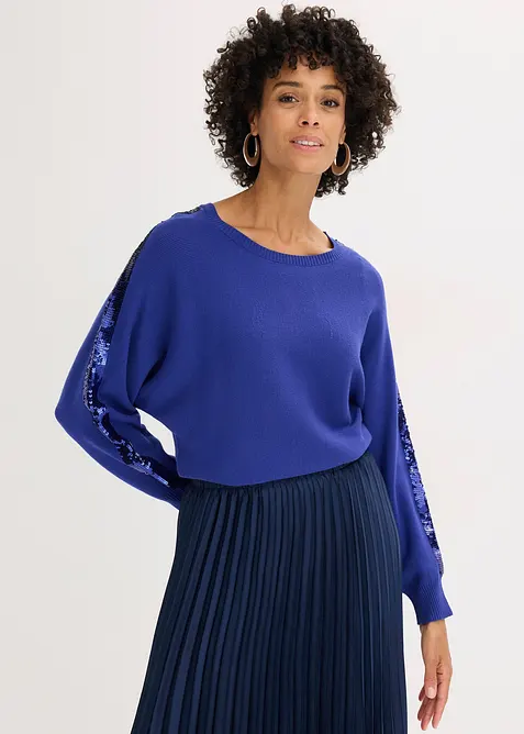 Pull en fine maille &agrave; sequins, bonprix