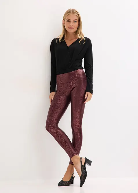 Legging en tissu enduit ultra-brillant, bonprix