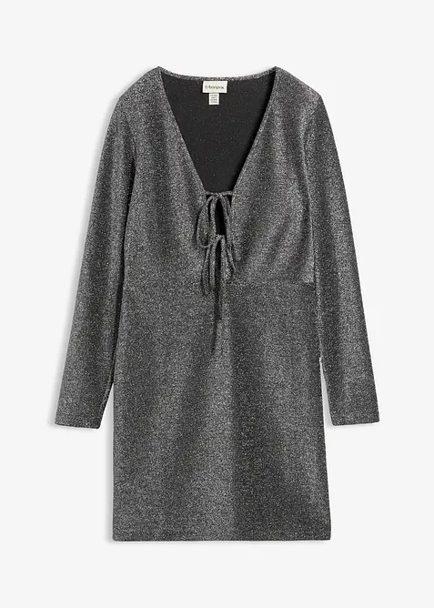 Robe courte brillante avec nœuds, bonprix