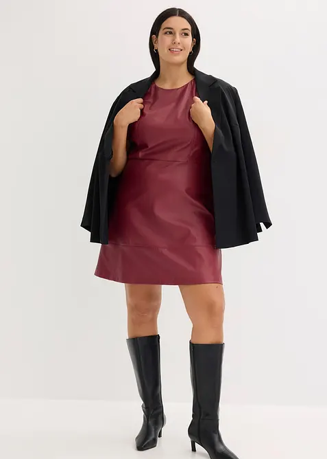 Robe courte enduite, bonprix