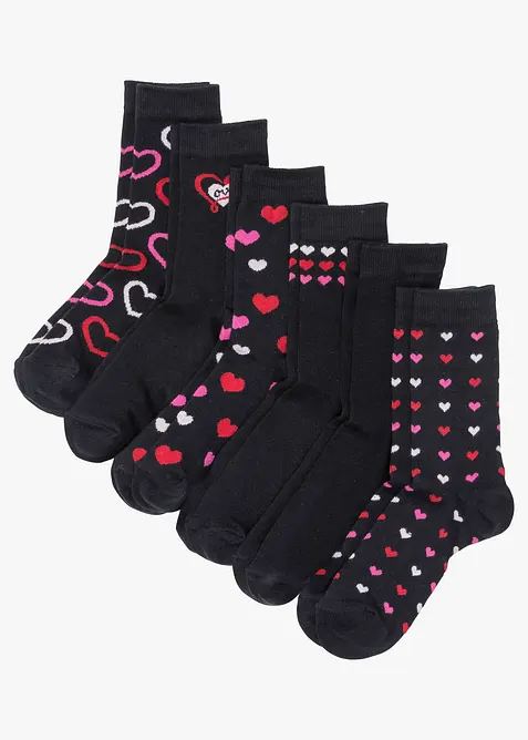 Lot de 6 paires de chaussettes, bonprix