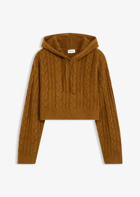 Pull en grosse maille avec capuche, bonprix