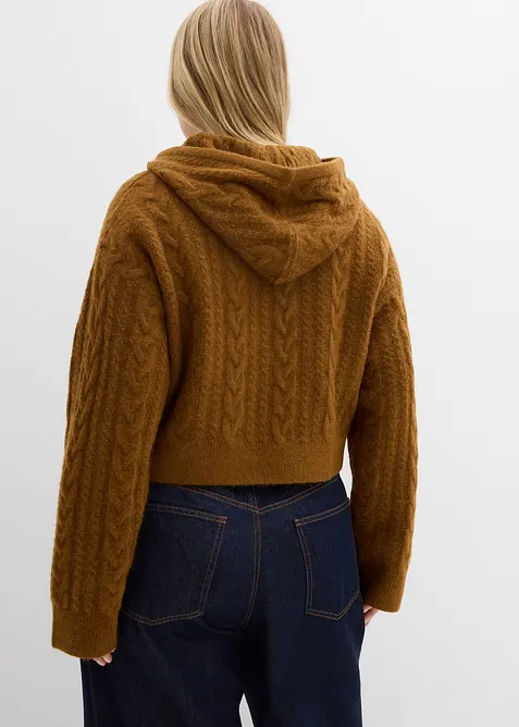 Pull en grosse maille avec capuche, bonprix
