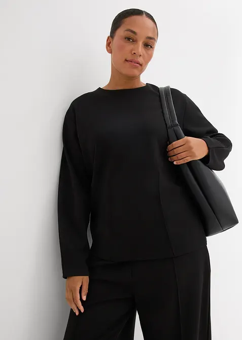 T-shirt manches longues en Punto di Roma, bonprix