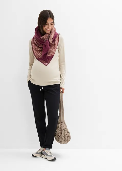 Pantalon de grossesse à taille élastiquée en jersey milano, bonprix