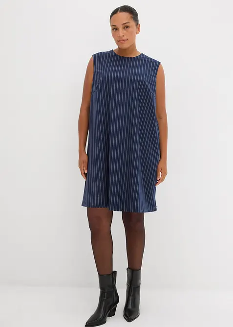 Robe courte à rayures tennis, viscose mélangée, bonprix