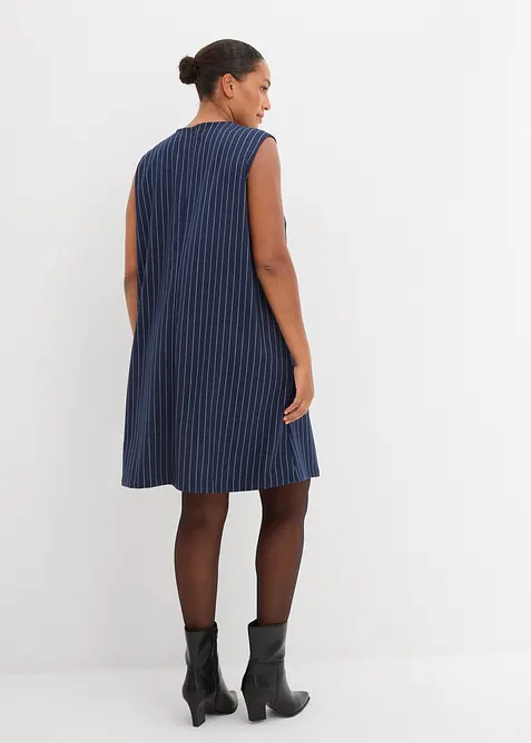 Robe courte à rayures tennis, viscose mélangée, bonprix