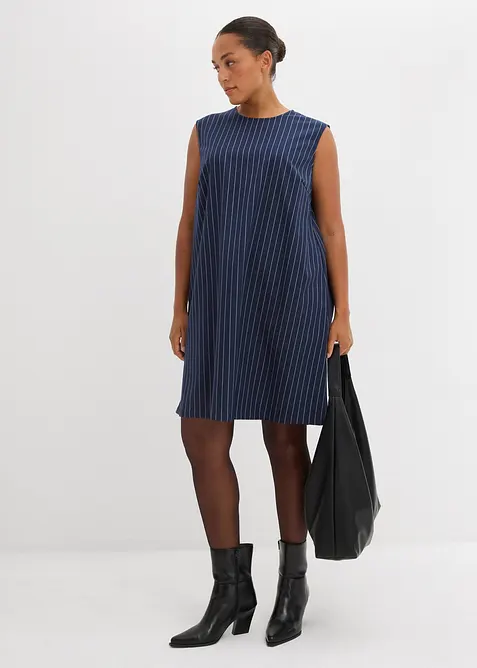 Robe courte à rayures tennis, viscose mélangée, bonprix