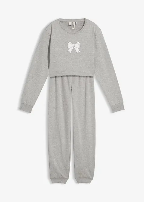 Ensemble d’intérieur en coton mélangé avec un sweat court, bonprix