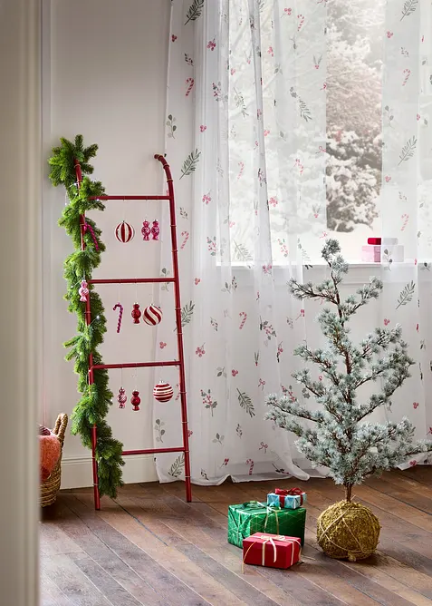 Voilage avec imprimé Noël (1 pce), bonprix