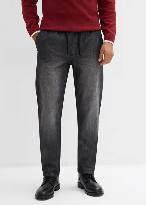 Jean jogger avec doublure thermique en flanelle, droit, bonprix