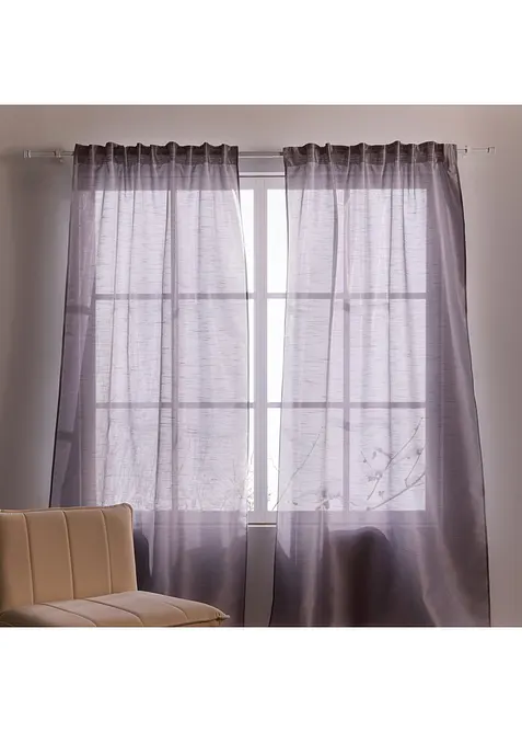 Rideau l&eacute;g&egrave;rement brillant, aussi en extra long (1&nbsp;pce), bonprix