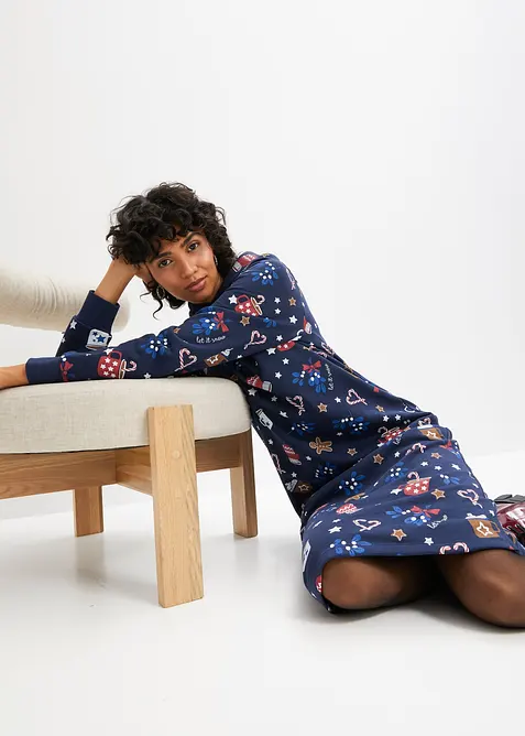 Robe sweat de Noël, bonprix