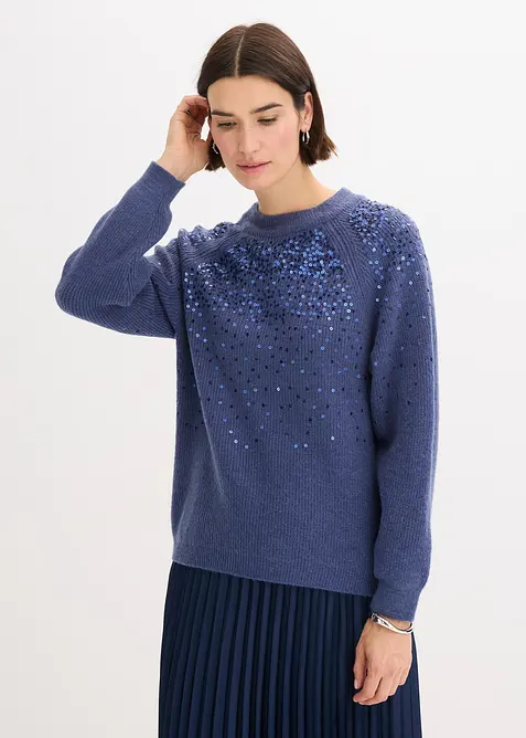 Pull à sequins, bonprix