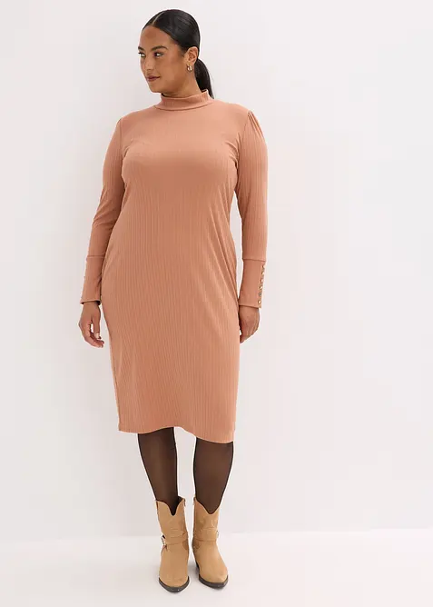 Robe en jersey côtelé, bonprix