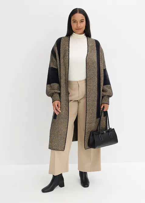 Gilet long en maille, bonprix