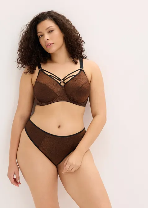 Soutien-gorge minimiseur en mati&egrave;re brillante, bonprix