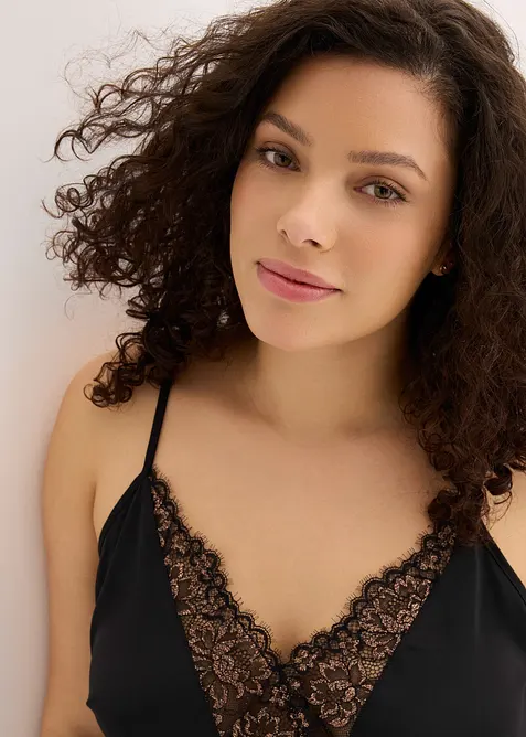 Négligé de satin à fil brillant, bonprix