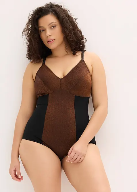 Body sculptant en matière brillante, maintien modéré, bonprix