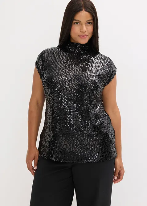 Top à paillettes, bonprix