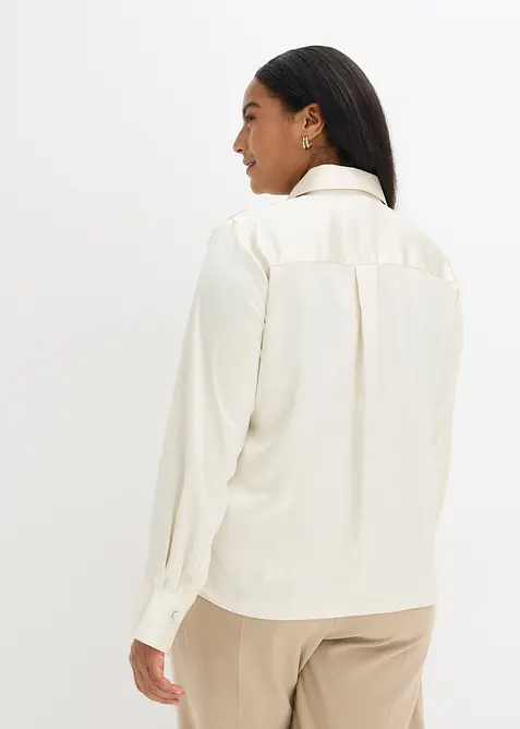 Chemisier en satin avec cravate amovible (2 pces), bonprix