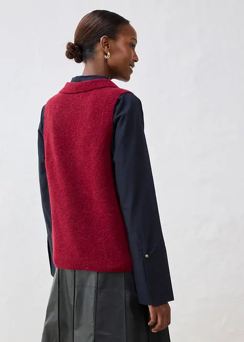 Pull sans manches en laine et alpaga, bonprix