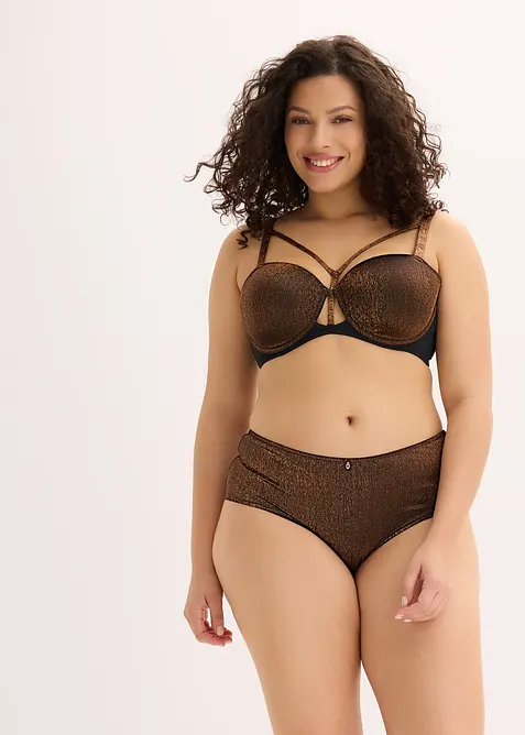 Soutien-gorge balconnet en mati&egrave;re brillante, bonprix