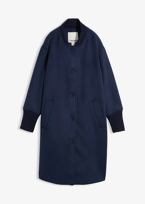 Manteau &agrave; empi&egrave;cement en maille, bonprix