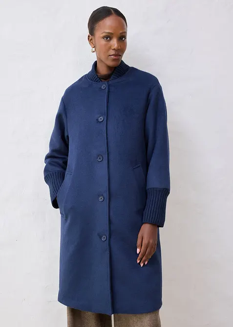 Manteau &agrave; empi&egrave;cement en maille, bonprix