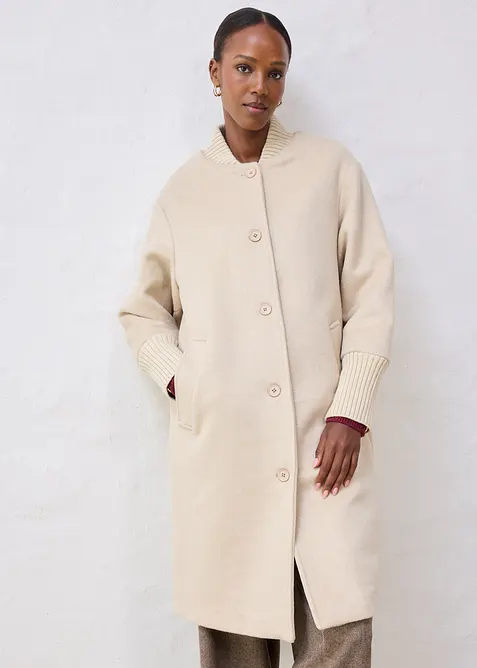 Manteau à empiècement en maille, bonprix