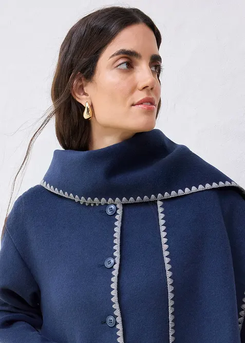 Veste à broderie décorative (ens. 2 pces avec écharpe), bonprix