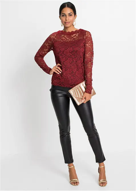 T-shirt manches longues en dentelle, bonprix