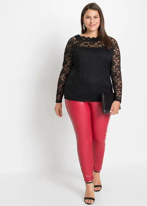 T-shirt manches longues en dentelle, bonprix