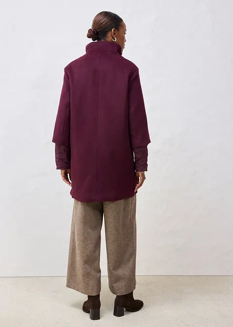 Manteau en laine avec légère doudoune intérieure en duvet (ens. 2 pces), bonprix