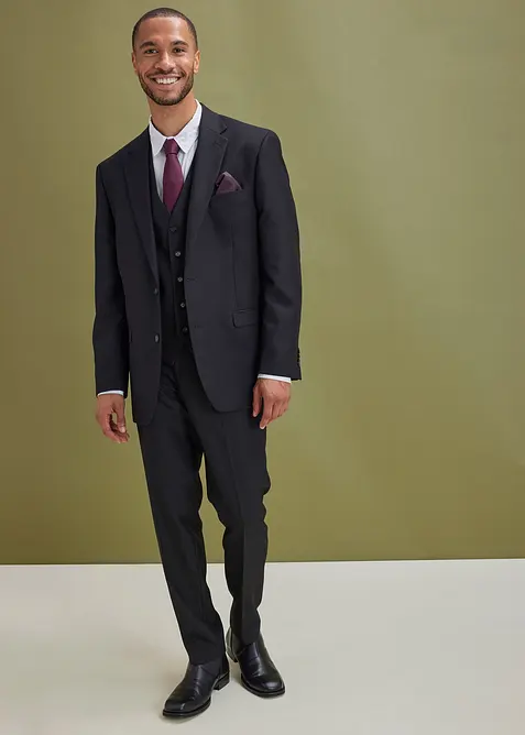 Costume 4 pièces regular avec gilet et cravate, bonprix