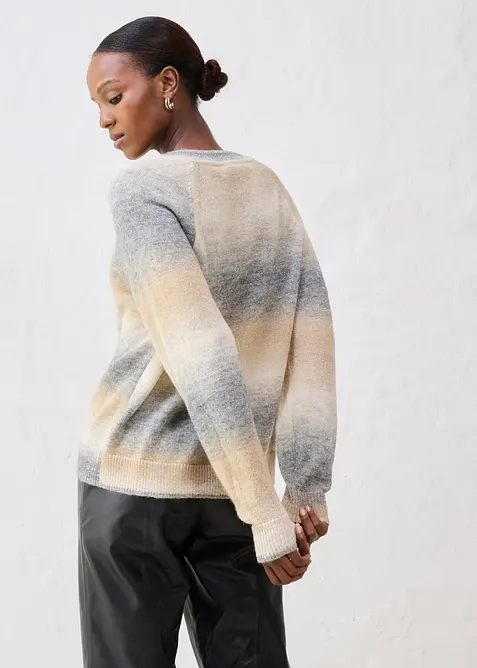 Pull en laine mélangée avec fil lurex, bonprix