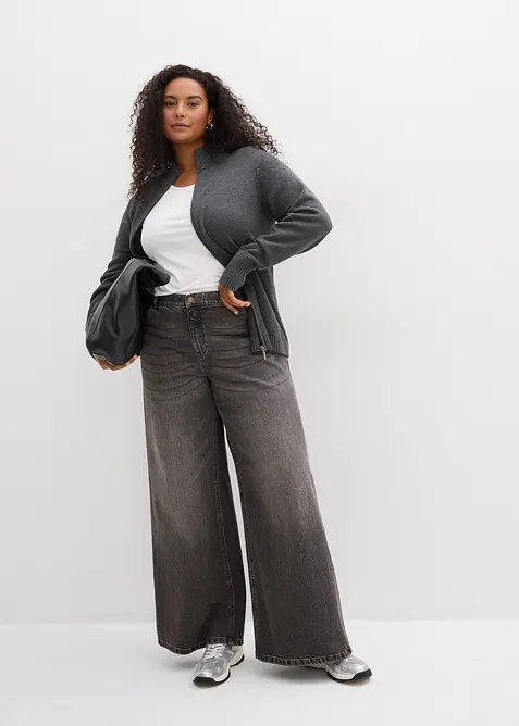 Gilet en maille 100% coton, bonprix