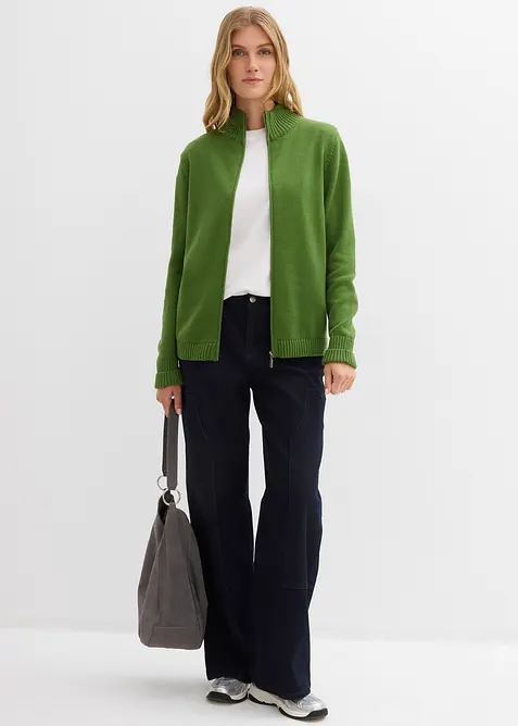 Gilet en maille 100% coton, bonprix