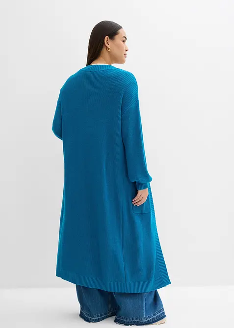 Gilet long en maille à épaules descendues, bonprix